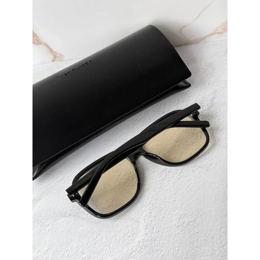 NEW Saint Laurent SL545 Black Aviator Sunglasses